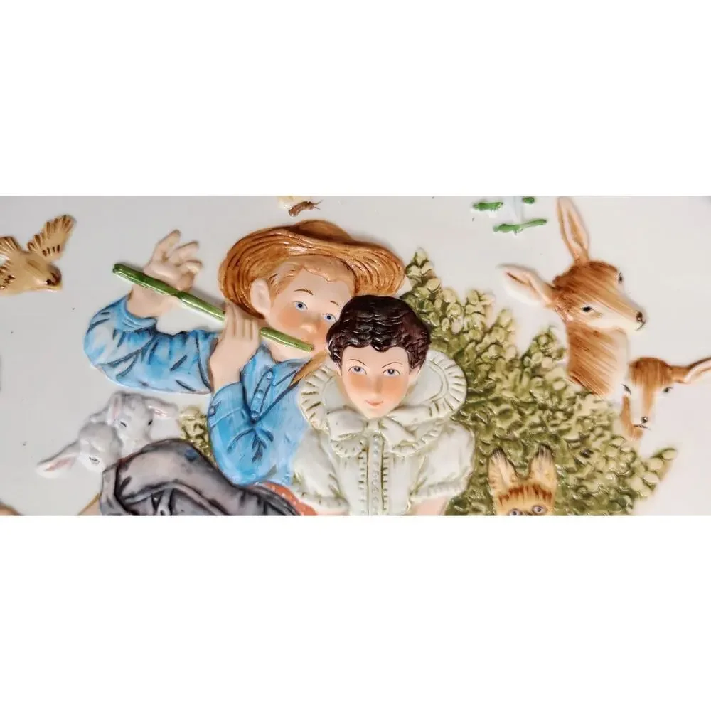 Norman Rockwell 1955 Series Spring-Sweet Song So Young Framed Collectible Plate
